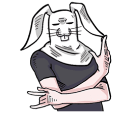 rabbit man! sticker #10803170
