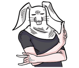 rabbit man! sticker #10803170