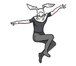rabbit man! sticker #10803171