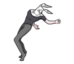 rabbit man! sticker #10803172