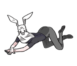 rabbit man! sticker #10803173