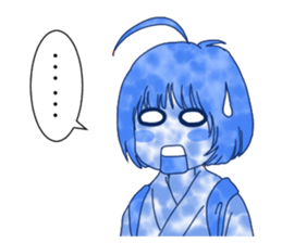 Maiden to write a calligraphy sticker #10805940