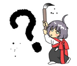 Maiden to write a calligraphy sticker #10805947