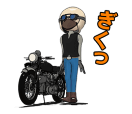 Cafe Racer Classic rider 2 sticker #10806316
