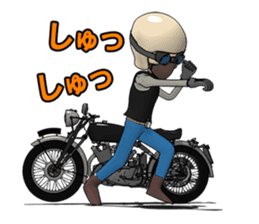 Cafe Racer Classic rider 2 sticker #10806317