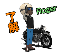 Cafe Racer Classic rider 2 sticker #10806330