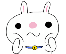 Big rabbit face2 sticker #10806496