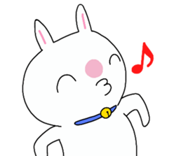 Big rabbit face2 sticker #10806498