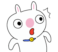 Big rabbit face2 sticker #10806501