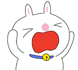 Big rabbit face2 sticker #10806503