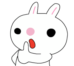 Big rabbit face2 sticker #10806505