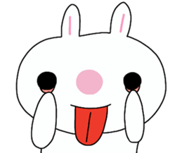 Big rabbit face2 sticker #10806506