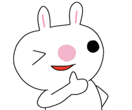 Big rabbit face2 sticker #10806507