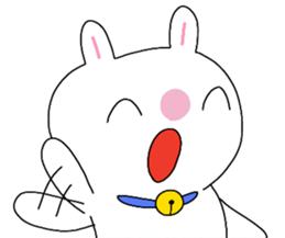 Big rabbit face2 sticker #10806508