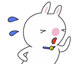 Big rabbit face2 sticker #10806509