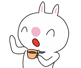 Big rabbit face2 sticker #10806510