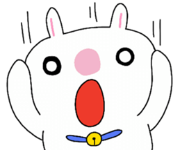 Big rabbit face2 sticker #10806511