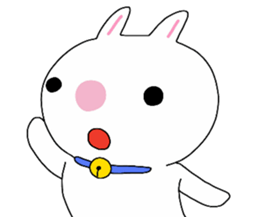 Big rabbit face2 sticker #10806512