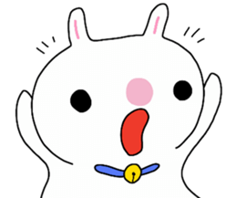 Big rabbit face2 sticker #10806513