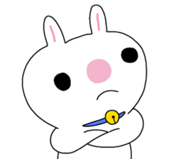 Big rabbit face2 sticker #10806515