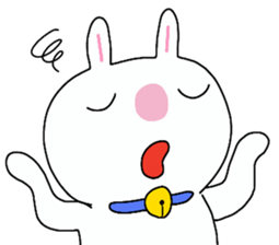 Big rabbit face2 sticker #10806519