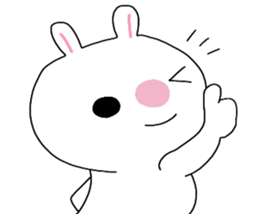 Big rabbit face2 sticker #10806523