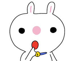 Big rabbit face2 sticker #10806527