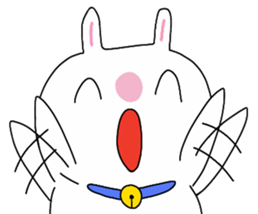 Big rabbit face2 sticker #10806528