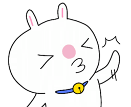 Big rabbit face2 sticker #10806530