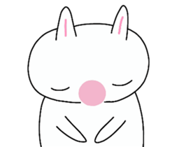 Big rabbit face2 sticker #10806535