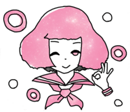 Space Pattern Sailor Girl sticker #10806577