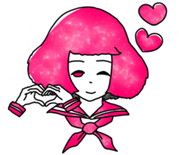 Space Pattern Sailor Girl sticker #10806580