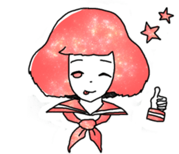 Space Pattern Sailor Girl sticker #10806581