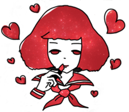 Space Pattern Sailor Girl sticker #10806583