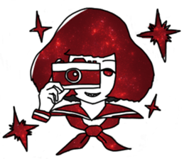 Space Pattern Sailor Girl sticker #10806584