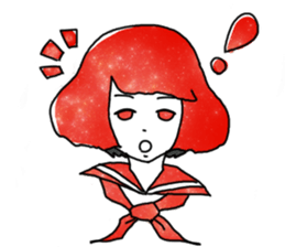 Space Pattern Sailor Girl sticker #10806585