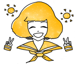 Space Pattern Sailor Girl sticker #10806589