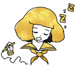 Space Pattern Sailor Girl sticker #10806590