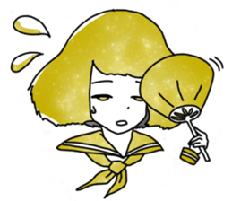 Space Pattern Sailor Girl sticker #10806591