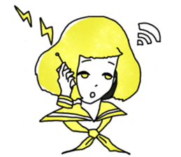 Space Pattern Sailor Girl sticker #10806592