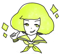 Space Pattern Sailor Girl sticker #10806594