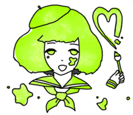 Space Pattern Sailor Girl sticker #10806595