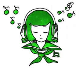 Space Pattern Sailor Girl sticker #10806598