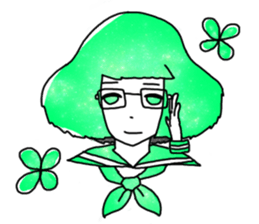 Space Pattern Sailor Girl sticker #10806599