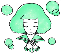 Space Pattern Sailor Girl sticker #10806600