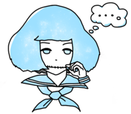 Space Pattern Sailor Girl sticker #10806601