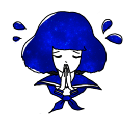 Space Pattern Sailor Girl sticker #10806606