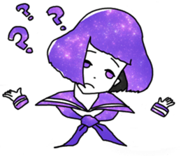 Space Pattern Sailor Girl sticker #10806609