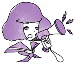 Space Pattern Sailor Girl sticker #10806610