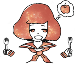 Space Pattern Sailor Girl sticker #10806613